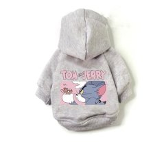 Oblečenie pre psa s kapucňou a postavičkami Tom and Jerry