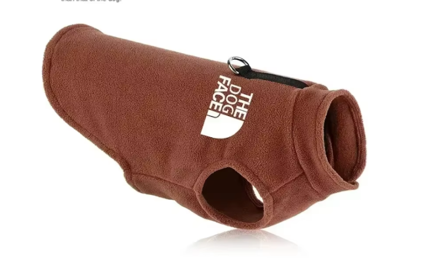 Fleecová vesta pre psov Dog Face – športovo-elegantná s D-krúžkom - Farba: Ružová, Veľkosť: S