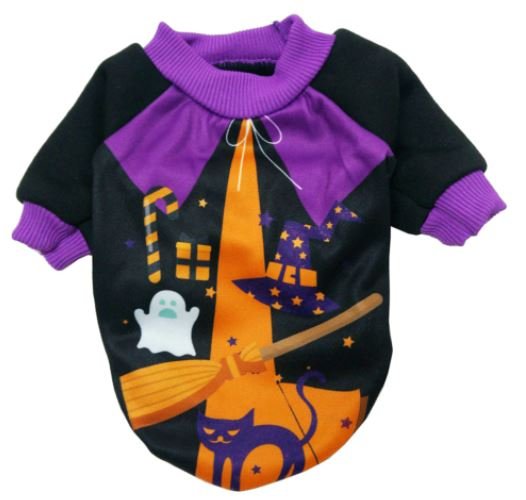 Pulóver pre psy a mačky s Halloween tematikou - Farba: Čierna, Veľkosť: M