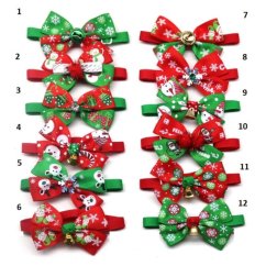 Christmas holiday - nastaviteľné motýliky s Vianočnou tematikou pre psy a mačky