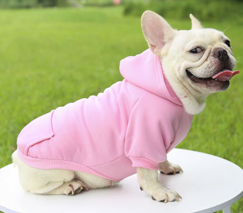 Bavlnená mikina pre psa s kapucňou - Farba: Fialová, Veľkosť: M