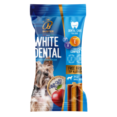 BUSTER WHITE DENTAL JABLKO – DENTÁLNE TYČINKY PRE PSOV – BEZ MÄSA, HYPOALERGÉNNE, BEZ GLUTÉNU