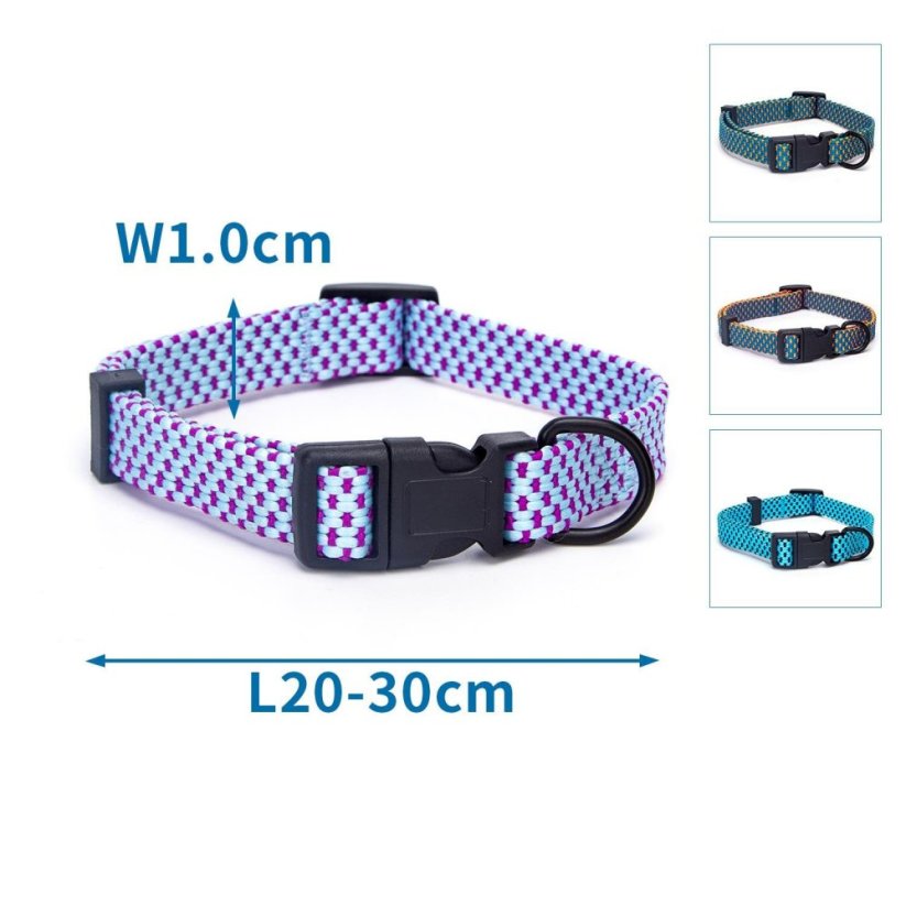 Nobleza Webbing  - obojok pre psy a mačky - Farba: Fialová, Veľkosť: L
