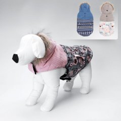 Teplá viacvrstvová bunda s kapucňou pre psov