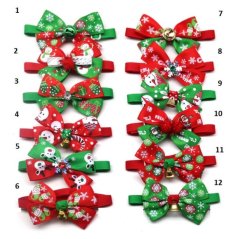 Christmas holiday - nastaviteľné motýliky s Vianočnou tematikou pre psy a mačky