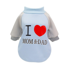Oblečenie pre psa s nápisom I love MOM and DAD