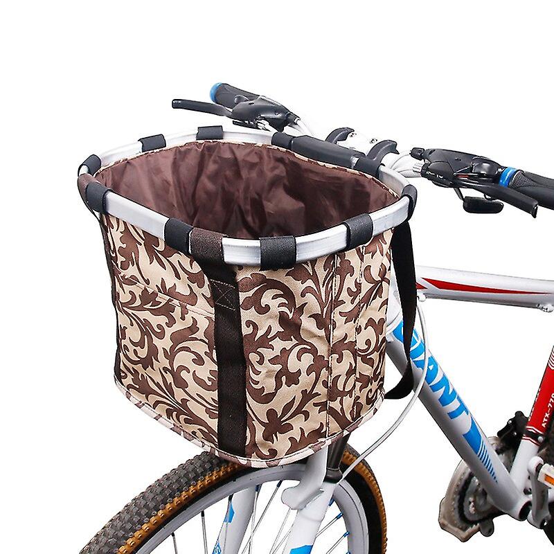 Predná taška na bicykel pre psa s nosičom - Farba: Hnedá
