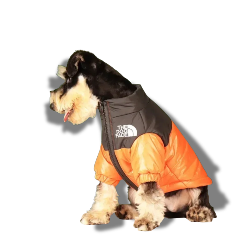 Dog Face zimná pufovaná bunda pre psa – nepremokavá, extra hrejivá