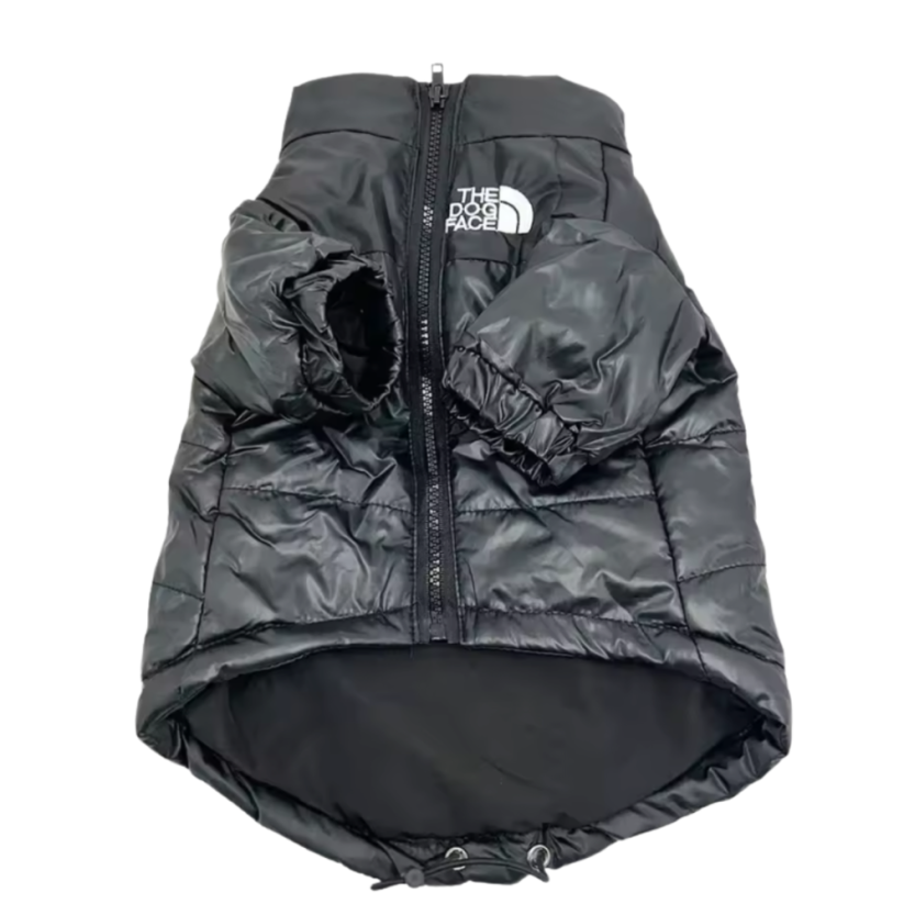 Dog Face zimná pufovaná bunda pre psa – nepremokavá, extra hrejivá