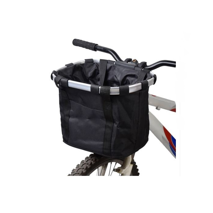 Predná taška na bicykel pre psa s nosičom - Farba: Čierna
