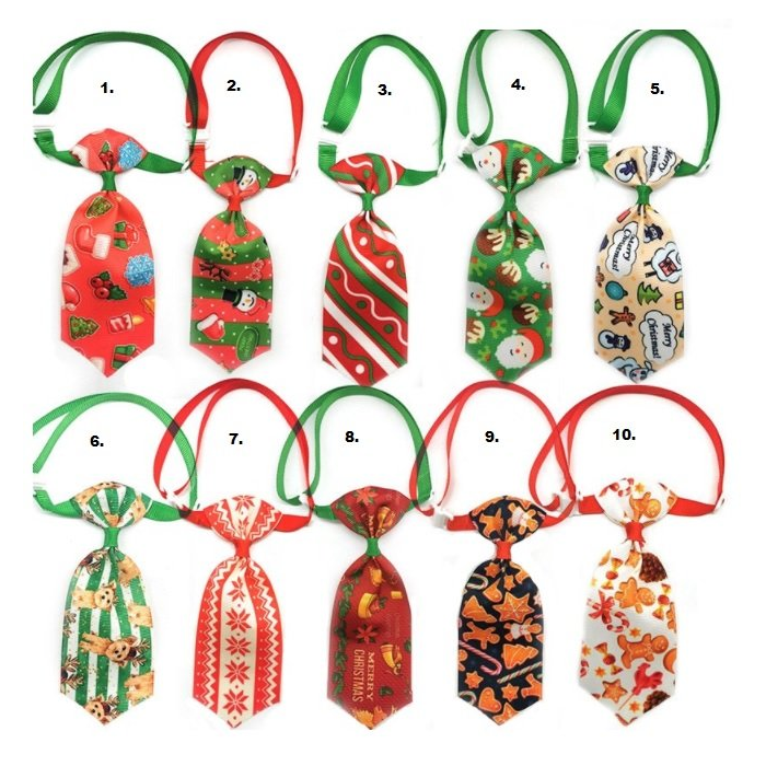 Doggius - vianočné kravaty pre psy a mačky - Farba: Zelená